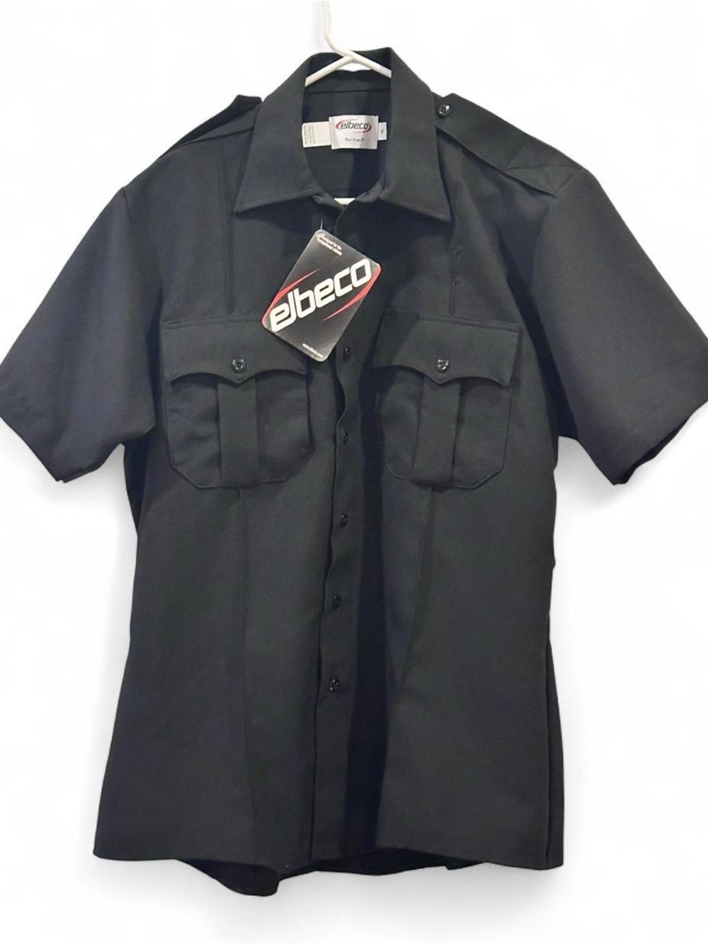 Elbeco Men's Black Short Sleeve Utility Dress Shirt